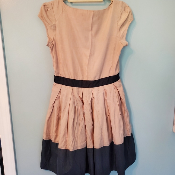 dear creatures Tan and Navy Blue Dress Small - Picture 12 of 12